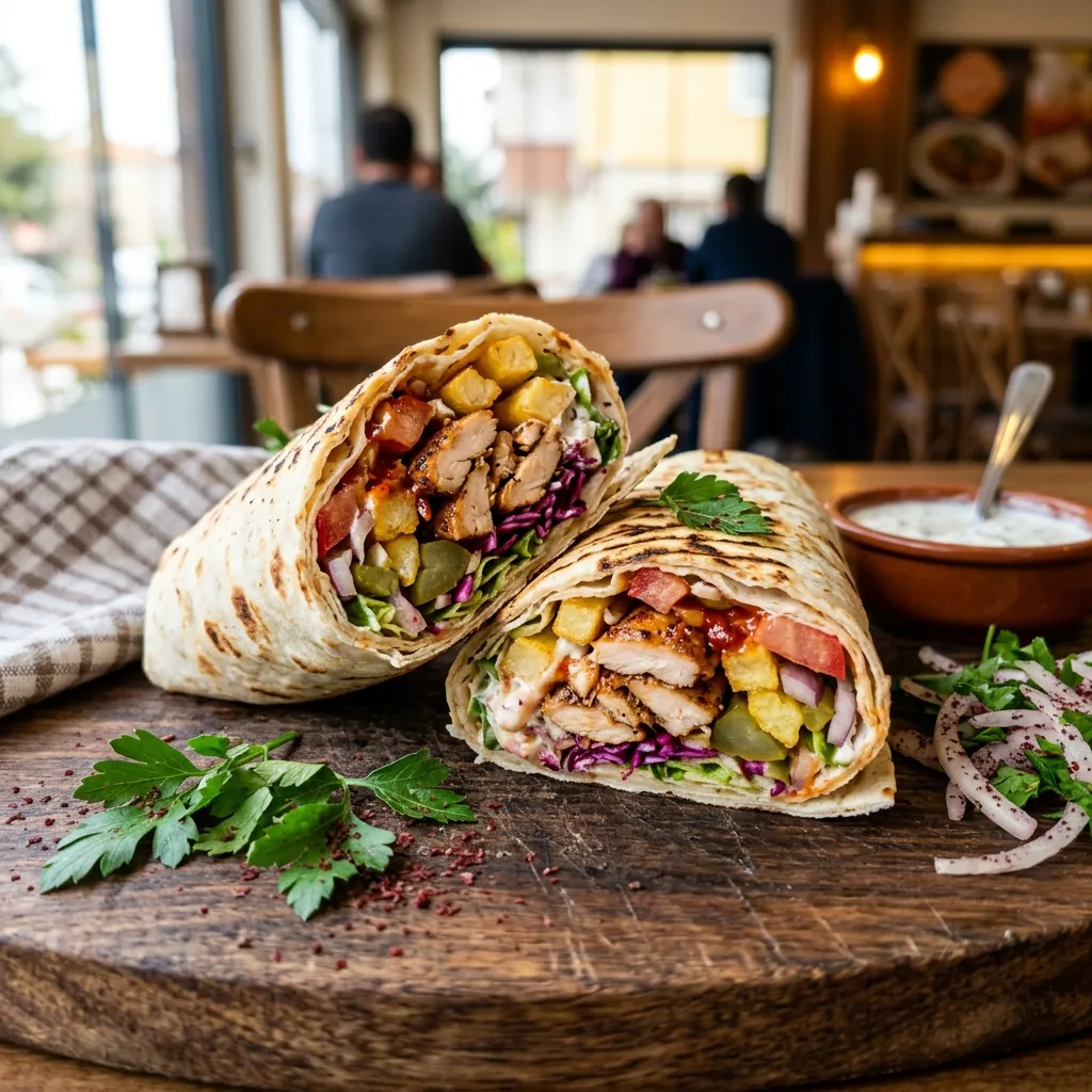 Göcek tavuk döner ve Hatay usulü dürüm çeşitleri